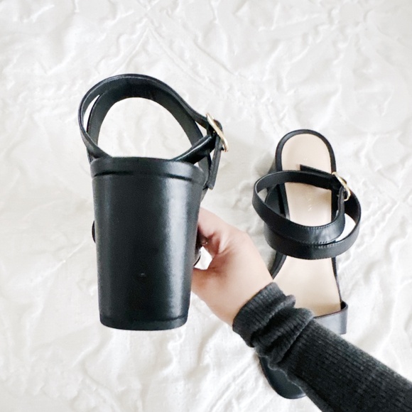 Stuart Weitzman Ava Ankle 75 wedge Sandal in Black Size 9.5 - Picture 4 of 7